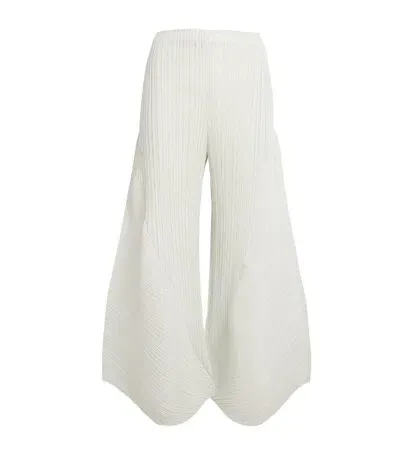 Issey Miyake Thicker Bottoms 2 Flared Trousers In White