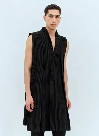 Issey Miyake Tailored Pleats 1 Vest In Black