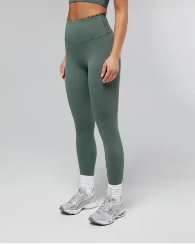 Ivl Collective Scallop Legging In Deep Sage