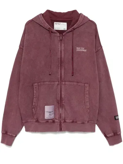 Izzue Embroidered Logo Hooded Jacket In Purple