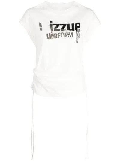 Izzue Logo-embellishment Cotton T-shirt In White