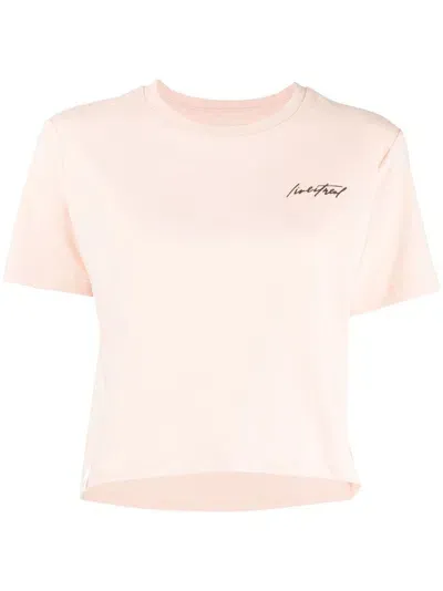 Izzue Logo-print Short-sleeve Crop Top In Pkl