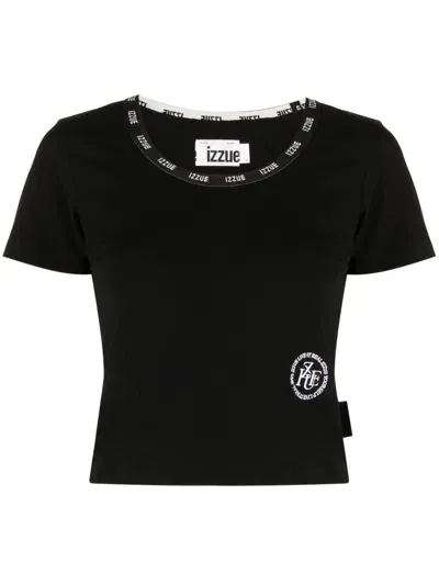 Izzue Logo-tape T-shirt In Schwarz