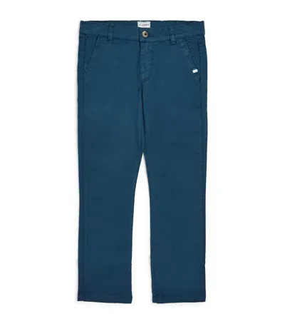 J & Josh Kids' Cotton Chinos In Blue