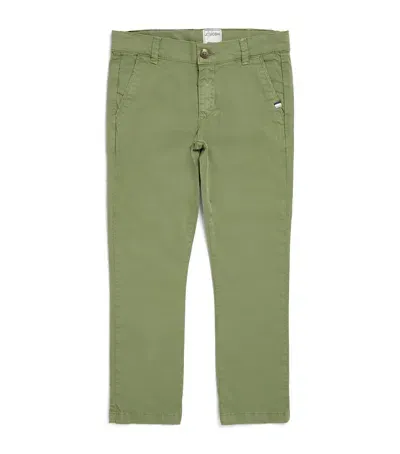 J & Josh Kids' Cotton Chinos In Green