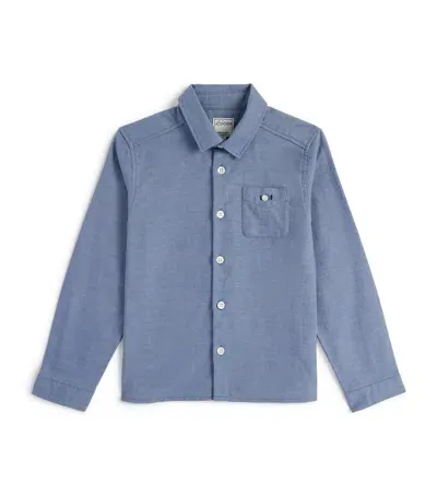 J & Josh Kids' Cotton Long-sleeve Shirt In Blue