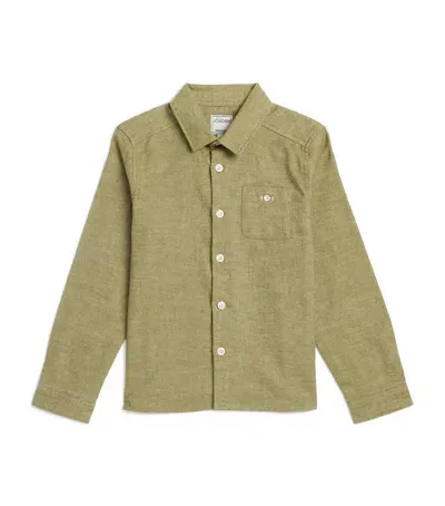 J & Josh Kids' Cotton Long-sleeve Shirt In Green