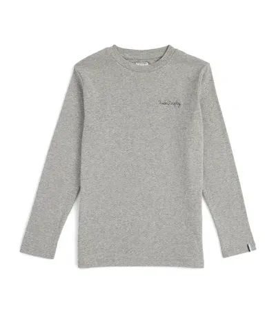 J & Josh Kids' Embroidered Long-sleeve T-shirt In Grey