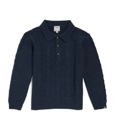 J & Josh Kids' Polo-neck Sweater In Navy