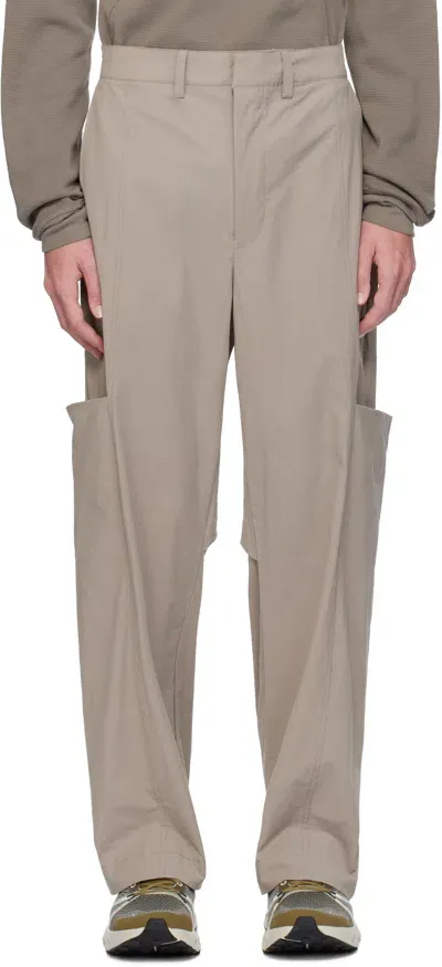 J Eongl I Ssense Exclusive Taupe Ventilation Cargo Pants In Brown