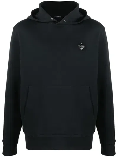 J. Lindeberg Cred Cotton-blend Hoodie In Black