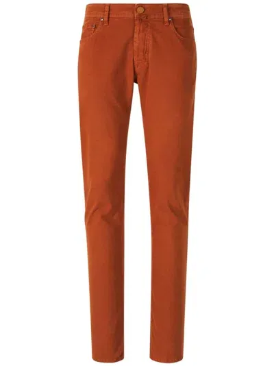 Jacob Cohen Bard Trousers In Orange