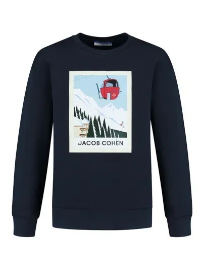 Jacob Cohen Kids' Graphic-print Sweatshirt In Blue