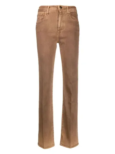 Jacob Cohen Mid-rise Straight-leg Jeans In Brown