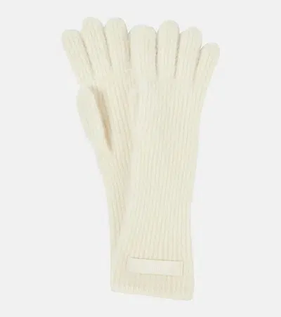 Jacquemus Alpaca And Wool-blend Gloves In White