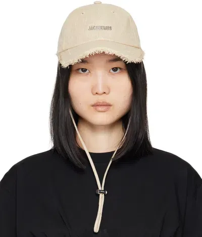 Jacquemus Beige La Casa 'la Casquette Artichaut' Cap In 140 Light Greige