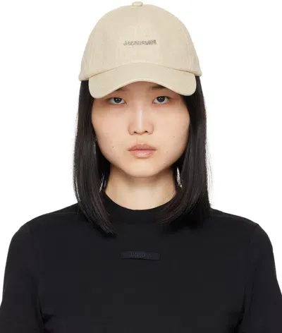 Jacquemus Beige La Casa 'la Casquette Gadjo' Cap In 140 Light Greige