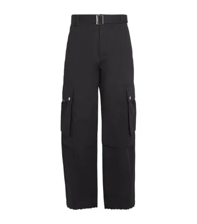 Jacquemus Belted Cargo Trousers In Black