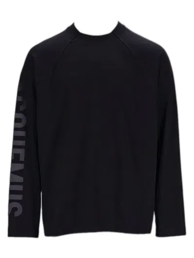 Jacquemus Black Les Classiques 'le T-shirt Typo Manchés Longue' Long Sleeve T-shirt