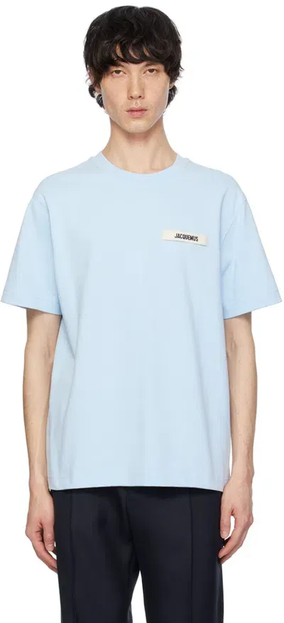 Jacquemus Blue 'le T-shirt Gros Grain' T-shirt In Light Blue