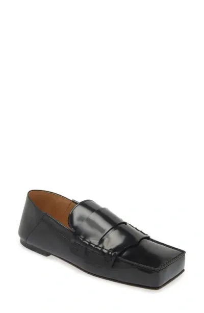 Jacquemus Carré Penny Loafer In Black