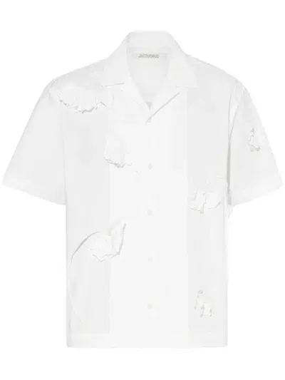 Jacquemus Floral-appliqué Shirt In White