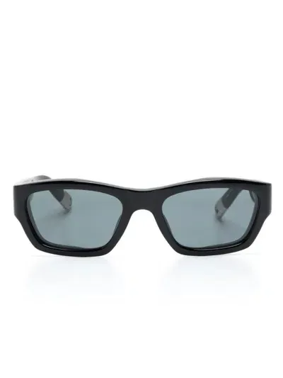 Jacquemus Glasses In Meridiano Black Silver Grey