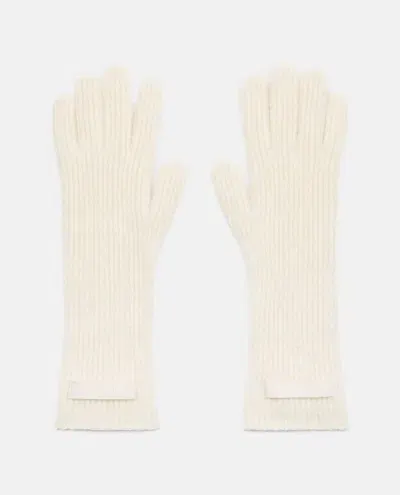 Jacquemus Grosgrain Wool Gloves In White