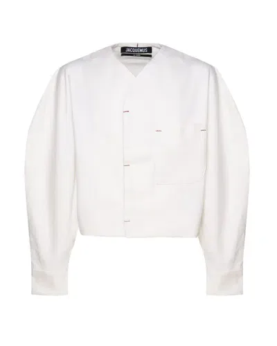 Jacquemus La Chemise De-nime Faro Shirt In White