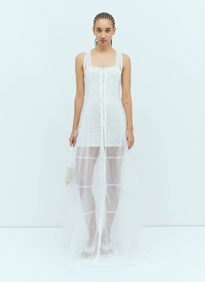 Jacquemus La Robe Dentelle Maxi Dress In White