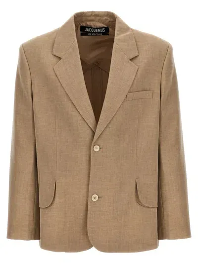 Jacquemus La Veste Titolo Blazer Beige