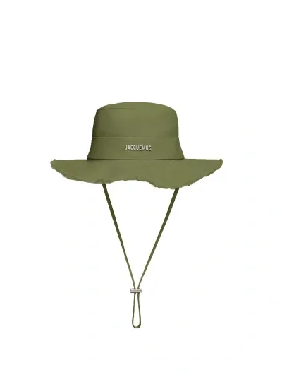 Jacquemus Le Bob Artichaut Bucket Hat Unsiex Khaki In Cotton