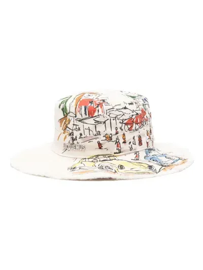 Jacquemus Le Bob Artichaut Bucket Hat In White