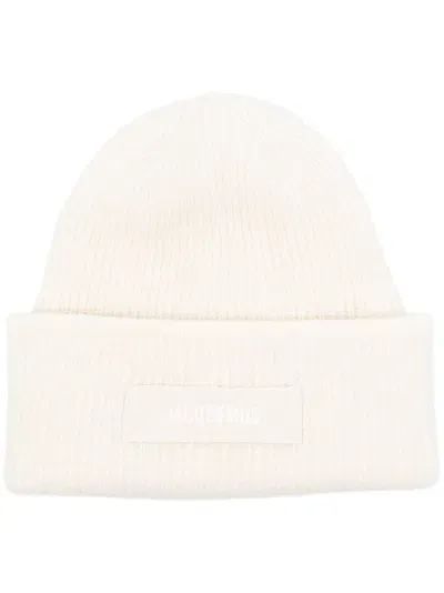 Jacquemus Le Bonnet Gros Grain Beanie In Neutrals