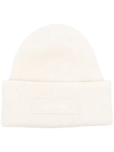 Jacquemus Le Bonnet Gros Grain Cap In White