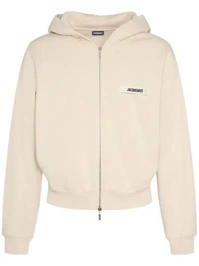 Jacquemus Le Hoodie Gros Grain Hoodie In White