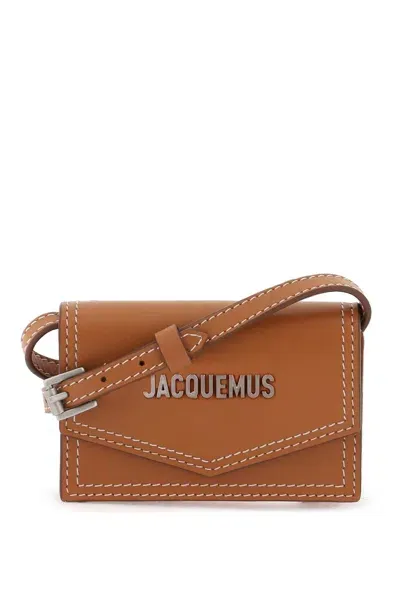 Jacquemus Le Porte Azur' Crossbody Cardholder In Brown