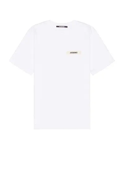 Jacquemus Le Tshirt Gros Grain In White