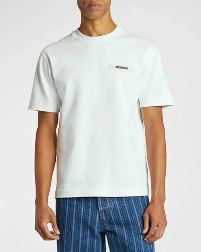 Jacquemus Le Tshirt Gros Grain Cotton T-shirt In White