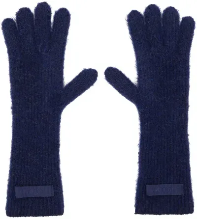 Jacquemus Navy La Casa 'les Gants Gros Grain' Gloves In 380 Navy