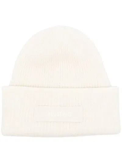 Jacquemus Ribbed Hat In White