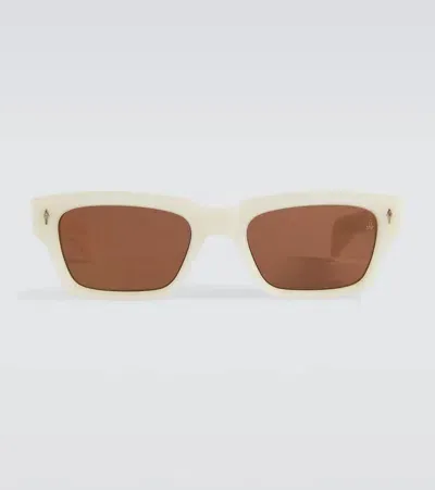 Jacques Marie Mage Ashcroft Rectangular Sunglasses In White