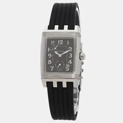 Pre-owned Jaeger-lecoultre Grey Stainless Steel Reverso Q2948601 Manual Winding Men's Wristwatch 28 Mm