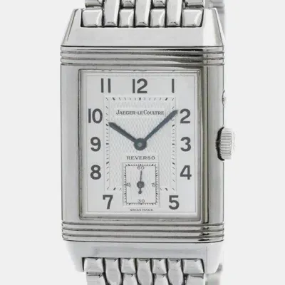 Pre-owned Jaeger-lecoultre Reverso Duo Day Night Steel Watch 270.8.54 In Silver