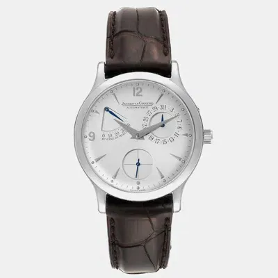 Pre-owned Jaeger-lecoultre Silver Stainless Steel Reserve De Marche 140.8.93 Automatic Men's Wristwatch 37 Mm