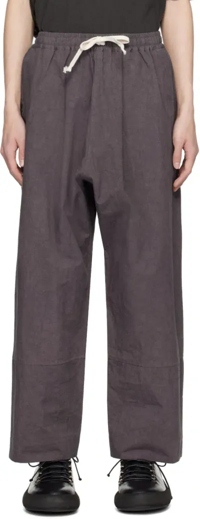 Jan-jan Van Essche Gray Drawstring Trousers In Anthracite