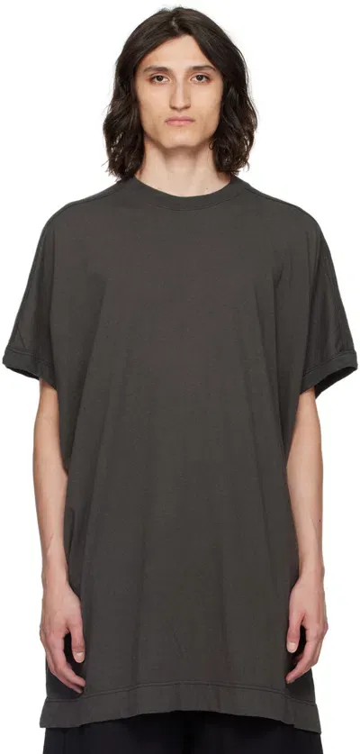 Jan-jan Van Essche Gray Droptail T-shirt In Off-black