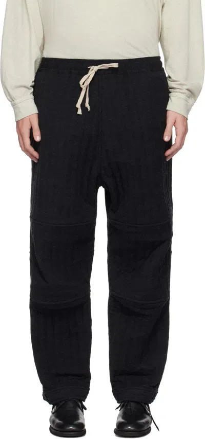 Jan-jan Van Essche Gray O-project Soft Twill Wide Knee Trousers In Anthracite