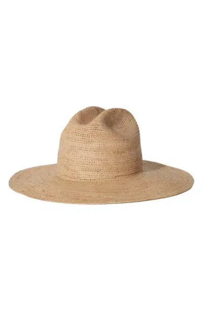 Janessa Leone Chandler Raffia Fedora Hat In White