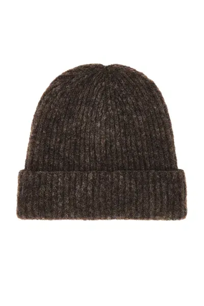 Janessa Leone Piper Beanie In Heather Brown